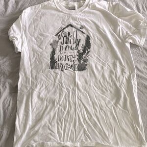 Men's Graphic T-Shirt White Vintage Style Art Print Size M